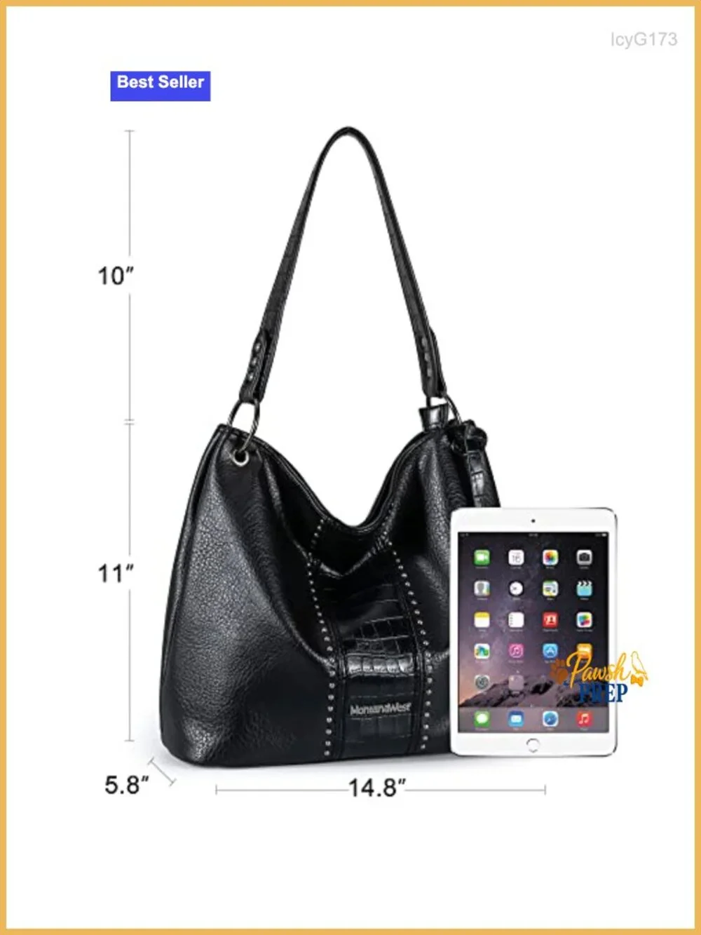 Faux Leather Hobo Bag Slouchy Shoulder Tote for Women